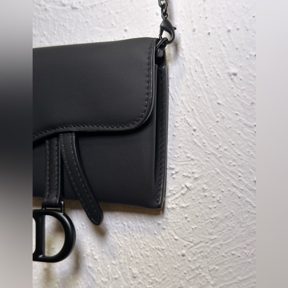 Dior Ultra Matte Calfskin Nano Saddle Chain Pouch - Picture 7 of 11